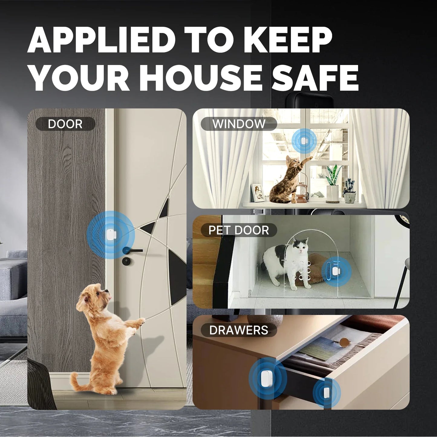 MOES Tuya ZigBee Smart Window & Door Sensor – Security Alarm System, Smart Life App Remote Control