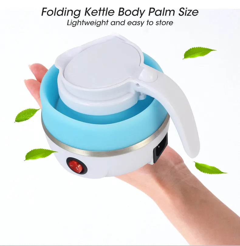 Mini Folding Kettle 0.6L - Portable 600W Water Heater, Silicone Electric Kettle for Home & Travel