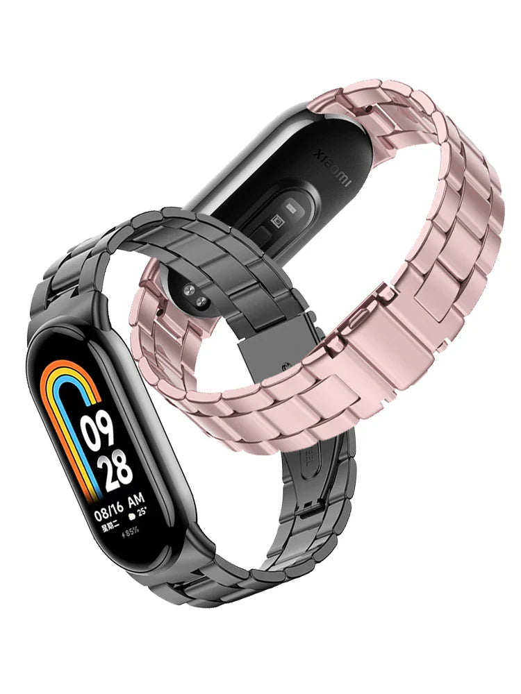 Metal Strap for Xiaomi Mi Band 8 & 9 – Screwless Stainless Steel Bracelet Wristband