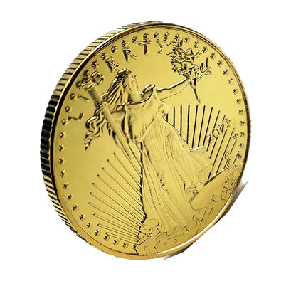1/2 oz Fine Gold Collectible Coin — United States Statue of Liberty Challenge Coin, 2021/2016 New Year Gift