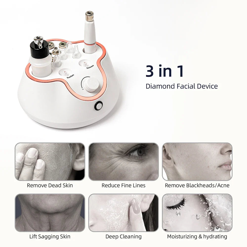 Foreverlily Diamond Facial Peeling Machine – Home Microdermabrasion & Nano Water Spray Exfoliator
