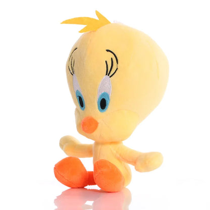 6 Piece Cartoon Character Plush Toy Set - Bugs Bunny, Daffy Duck, Tweety, Cyclone Dog and Bunny Rabbit Stuffed Dolls for Children’s Gifts