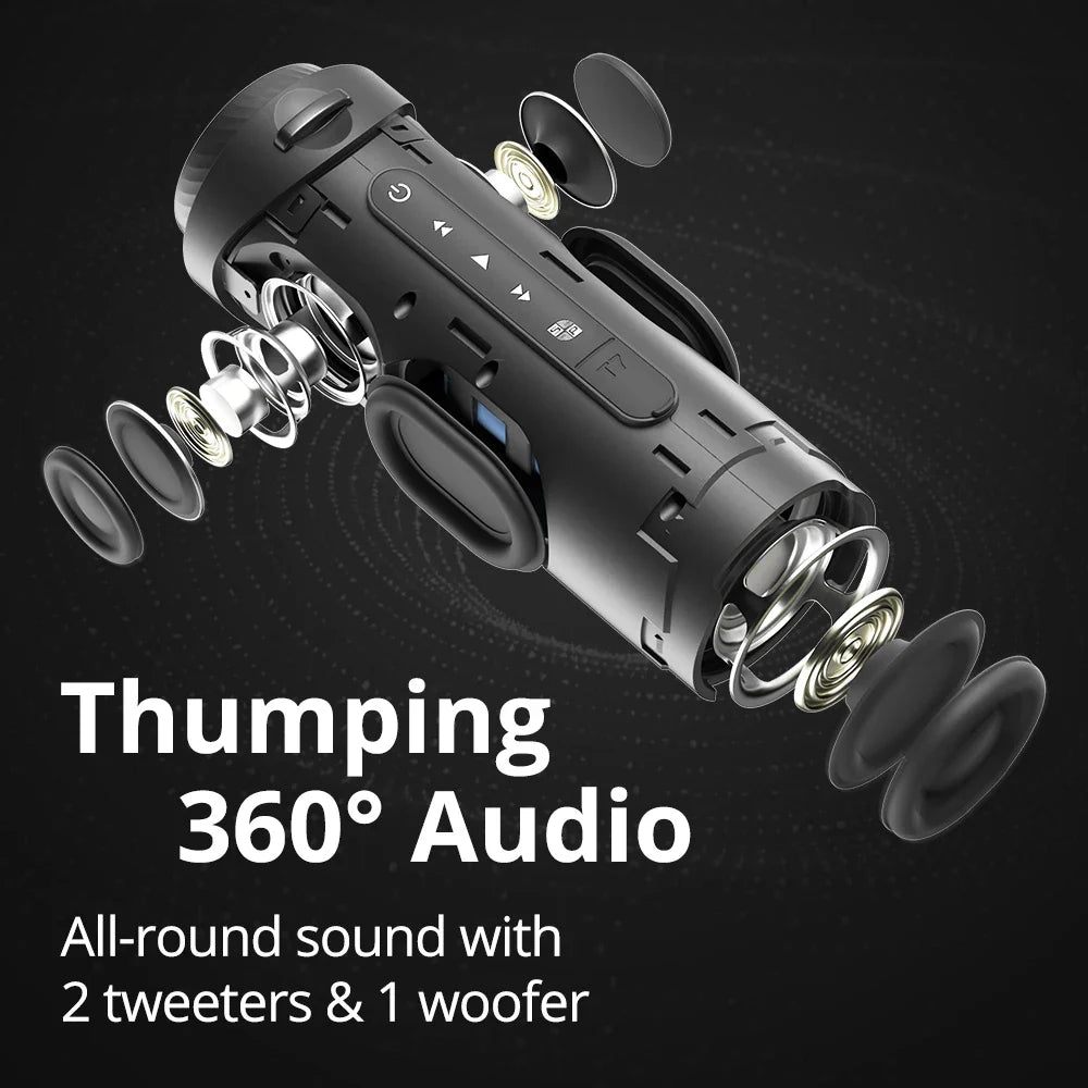 Tronsmart T7 Portable Bluetooth Speaker – 360° Surround Sound, LED Modes, True Wireless Stereo, APP Control