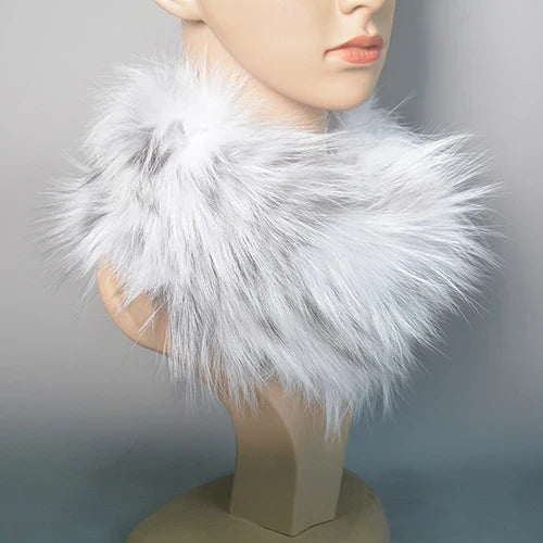 2025 Real Fox Fur Scarf and Headband – Luxury Winter Neck Warmer for Women, 100% Natural Fur, Elastic Ring Muffler