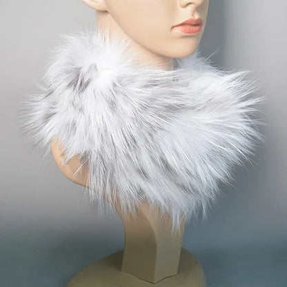 2025 Real Fox Fur Scarf and Headband – Luxury Winter Neck Warmer for Women, 100% Natural Fur, Elastic Ring Muffler