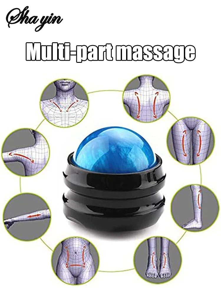 Mini 360° Spin Manual Massage Ball — Self-Therapy Tool for Back, Shoulders & Foot Muscle Relaxation