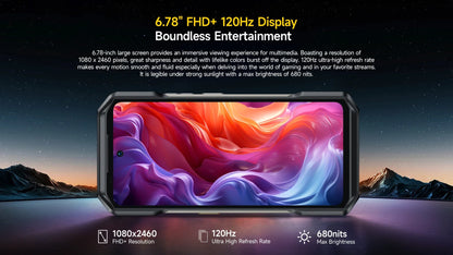 Ulefone Armor 27T Pro 5G Rugged Phone - 10600mAh, Android 14, 50MP+64MP Night Camera, 6.78" Display, 24GB+256GB, NFC