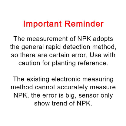 7 in 1 Soil Tester Meter - Moisture, Temperature, Humidity, EC, pH & NPK Sensor for Rapid Soil Analysis