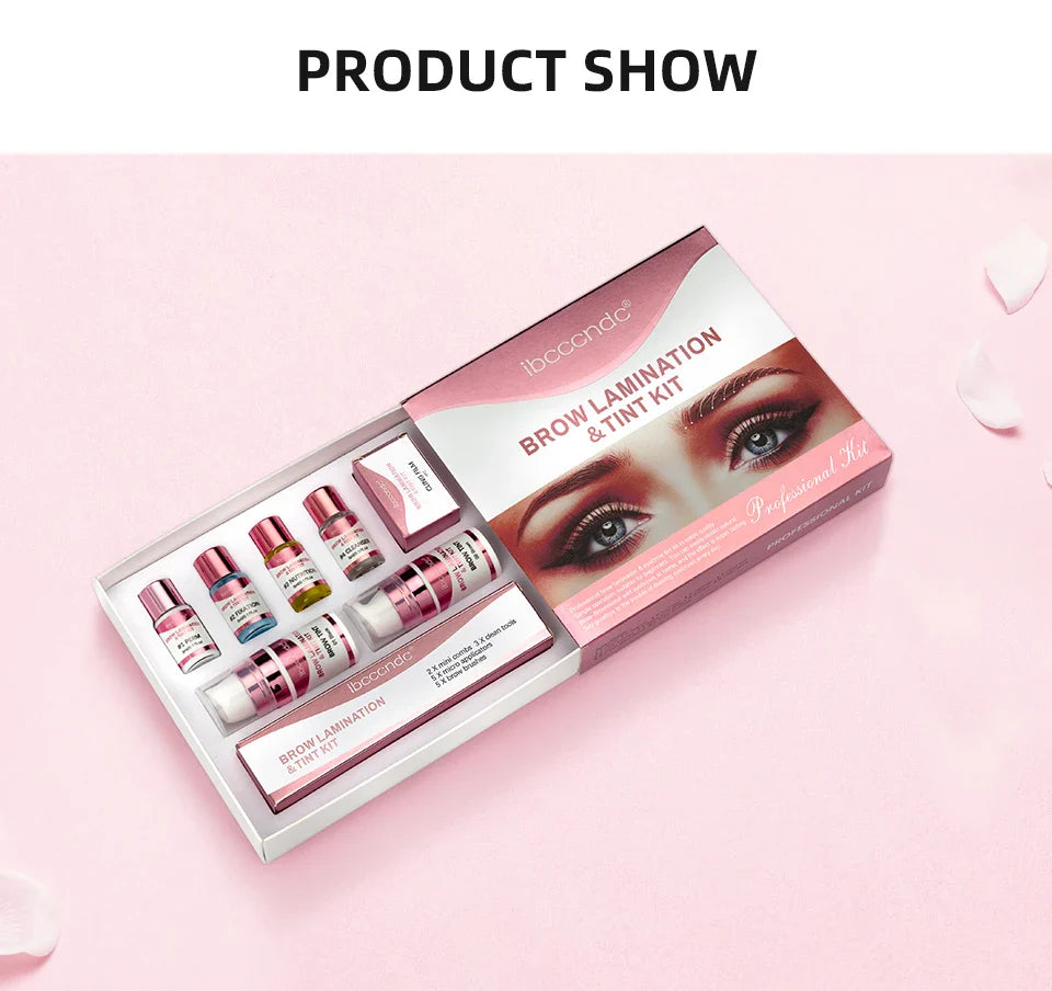 Professional Semi-Permanent Brow & Lash Lift Kit – Brow Lamination, Eyelash Perming & Tinting Makeup Set