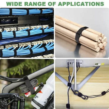 Reusable Nylon Hook & Loop Cable Ties – Adjustable Self-Adhesive Fastening Straps for Cord Management (5M/10M)