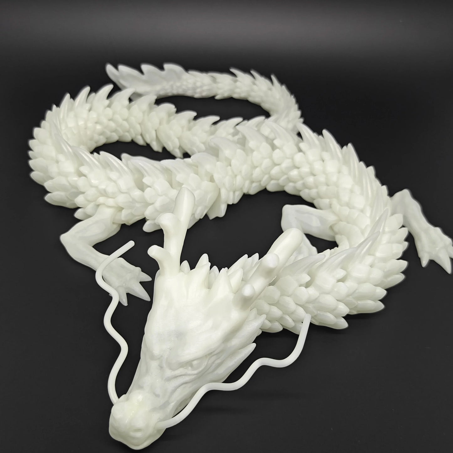 3D Printed Gem Dragon Fidget Toy - Articulated Rotatable Crystal Dragon Gift