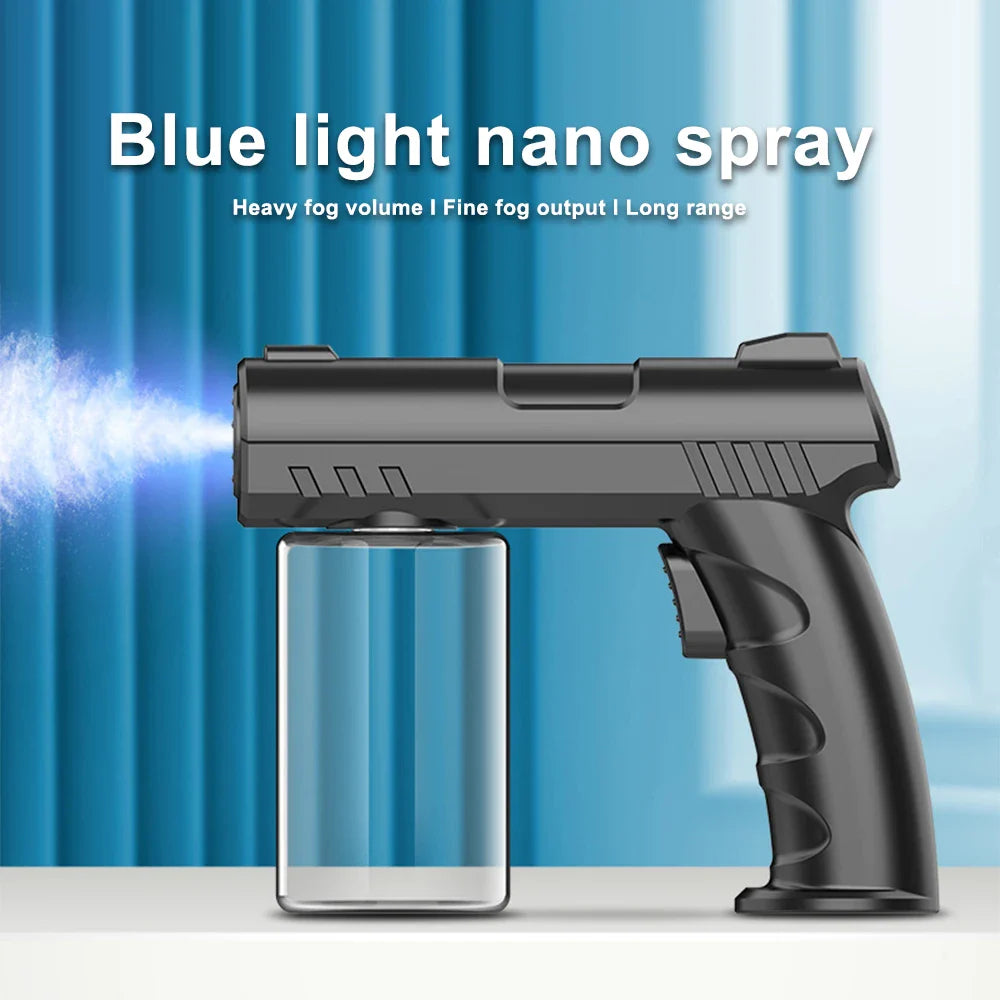 280ML Barber Nano Blue Light Sprayer — Wireless USB Electric Aftershave Steam Spray & Disinfection Gun Atomizer