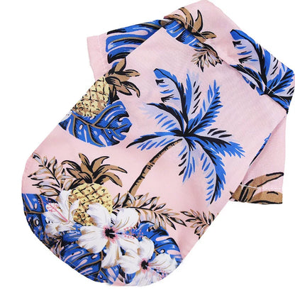 Hawaiian Style Dog Shirt - Summer Beach Pet Clothing for Small & Medium Dogs and Cats