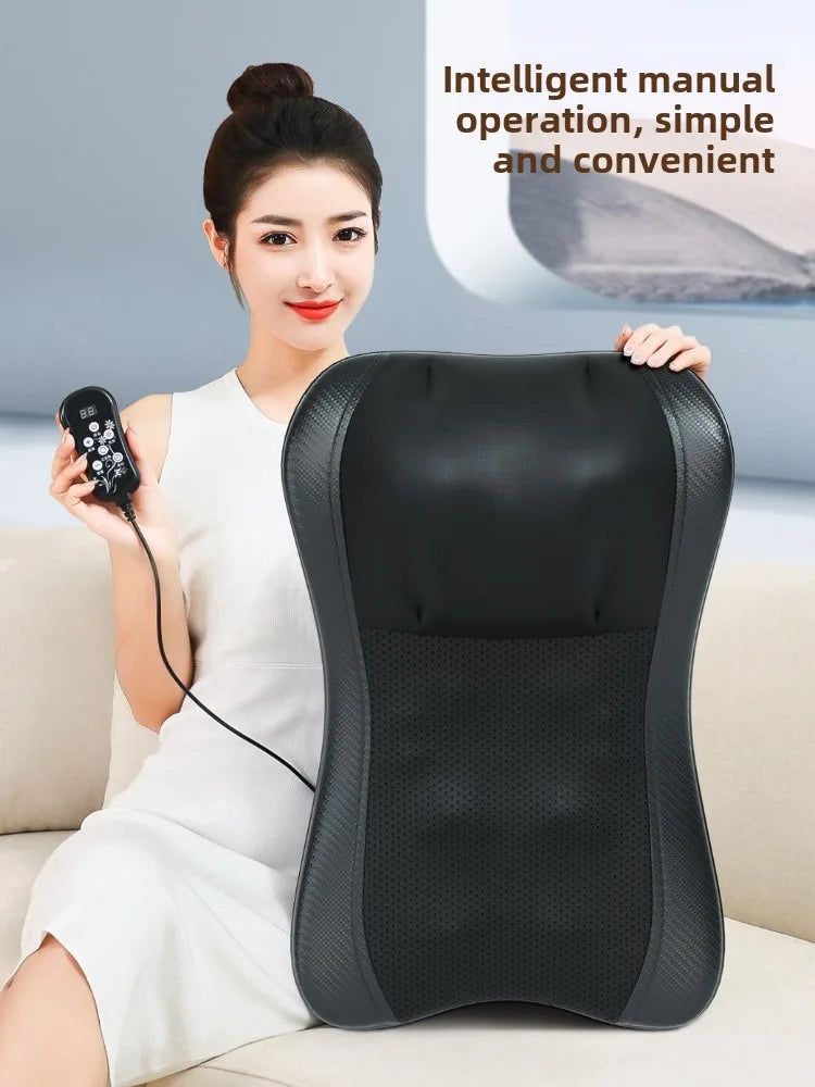 JAIYORL Electric Shiatsu Neck Massage Pillow – Deep Kneading Heat Cushion for Shoulder and Muscle Relaxation