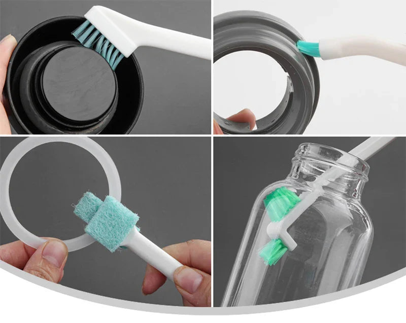 1/5/8-Pcs Set Narrow Cleaning Brushes — Long Handle for Fish Tank, Baby Bottle, Straw, Glass Tube & Kitchen Tools