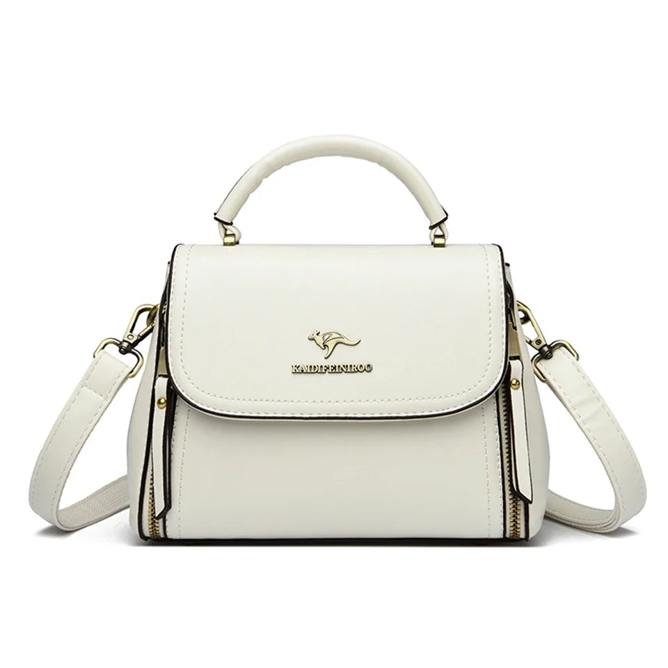 Women’s Soft Leather Top-Handle Bag – Luxury Shoulder Messenger Handbag & High-Quality Purse