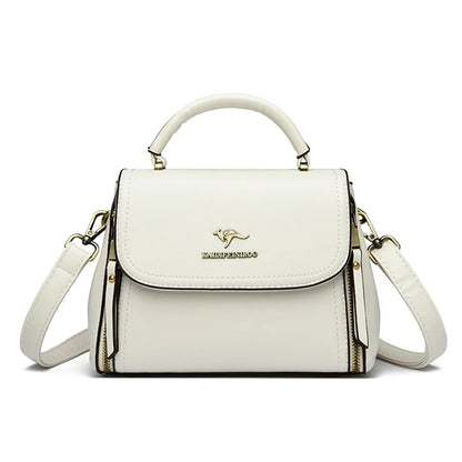 Women’s Soft Leather Top-Handle Bag – Luxury Shoulder Messenger Handbag & High-Quality Purse