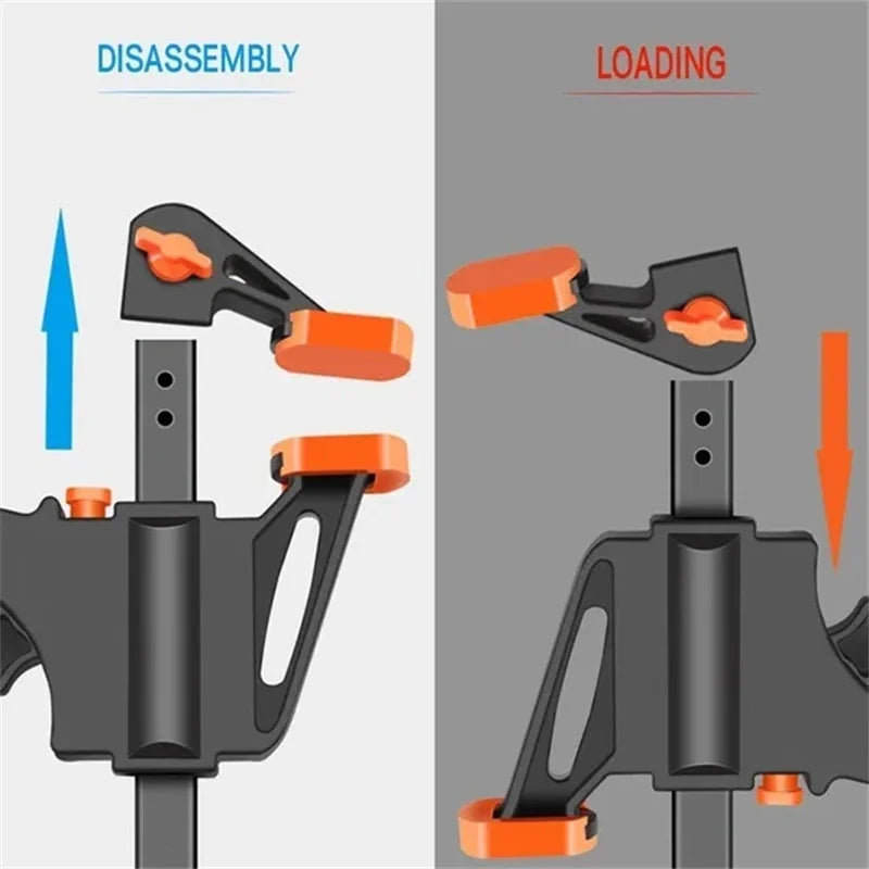 4-Inch F-Style Woodworking Clamp - Quick-Release Ratchet Squeeze Clamp for Carpentry & DIY Projects