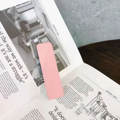 Desktop Folding Phone Stand with Ring – Push-Pull Adhesive Holder Solid Color Lazy Mount