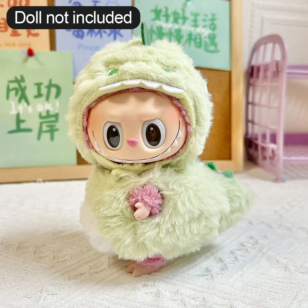 Cute Knitted Clothes Keychain – Outfit for 17cm Labubu/Macaron Doll, Kids & Girl Gifts