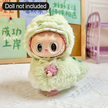 Cute Knitted Clothes Keychain – Outfit for 17cm Labubu/Macaron Doll, Kids & Girl Gifts