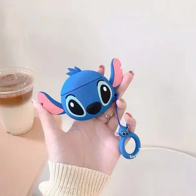 3D Cartoon Silicone Case for AirPods 1/2/3 & Pro/Pro 2 — Protective Wireless Earphone Cover with Hook
