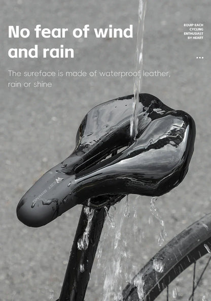 WEST BIKING Bicycle Saddle — Comfortable Hollow PU Leather Bike Seat | Wear-Resistant Road Cycling Cushion