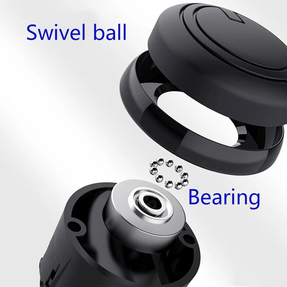 360 Degree Rotation Steering Wheel Booster Spinner Knob - Metal Bearing Power Handle with Ball-Shaped Design