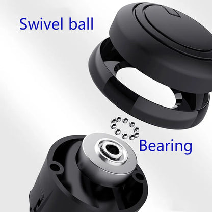 360 Degree Rotation Steering Wheel Booster Spinner Knob - Metal Bearing Power Handle with Ball-Shaped Design