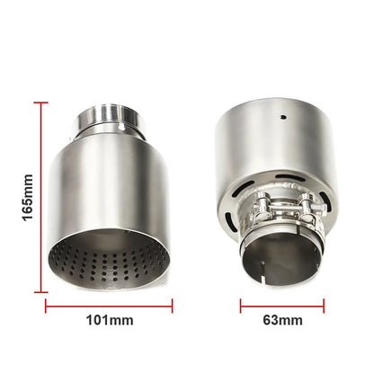 Matte Stainless Steel Car Exhaust Tip — Universal 60-63mm Muffler Nozzle for VW GTI MK7 Golf7