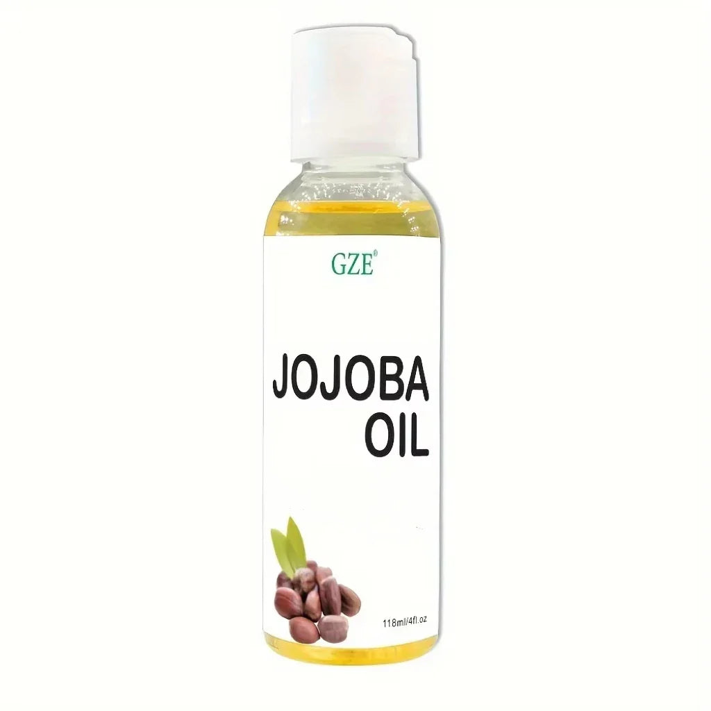 GZE Organic Jojoba Oil — Pure Moisturizing Cold-Pressed Oil for Face, Hair, Skin & Nails, Hexane-Free Carrier Oil