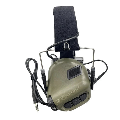 EARMOR M32 MOD4 Tactical Shooting Earmuffs - Noise Reduction Headset with Helmet ARC Rail Adapter and Kenwood PTT Adapter