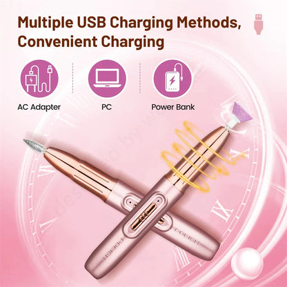 WEGOTTA Rechargeable Electric Nail File – Portable Nail Drill for Beginners, Home Manicure Tool