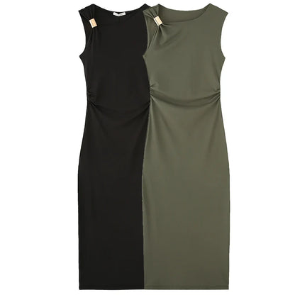 HXAO Women's Ruffled Bodycon Dress - Sexy Sleeveless Asymmetric Corset Maxi Dress Summer Party Fashion Style