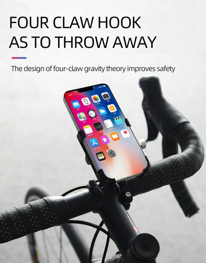 ThinkRider Anti-Vibration Bicycle Phone Mount for Mountain & Road Bikes – Navigation & Mobile Stand for E-Bikes