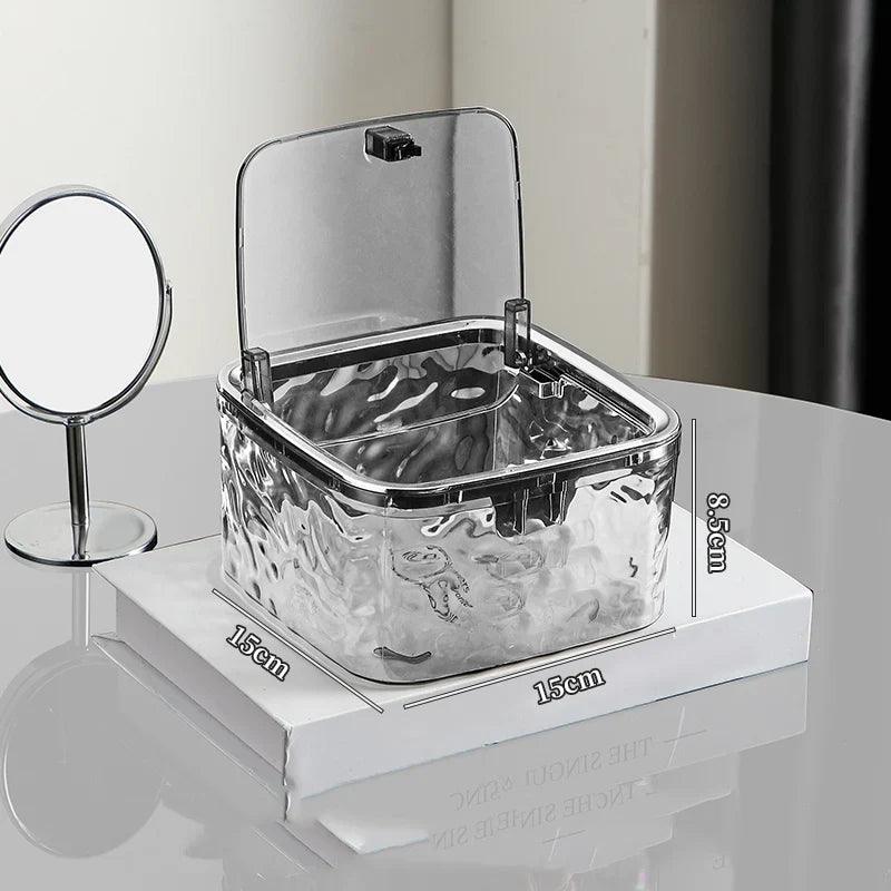 Acrylic Hair Accessories Organizer — Clear Storage Box for Hair Ties, Headbands, and Laundry Pods, Desktop Organizer