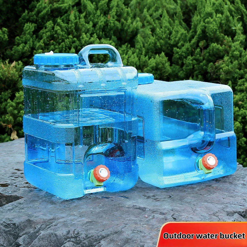 10/15L Food-Grade Water Storage Tank — Durable Car & Camping Container with Faucet and Cover