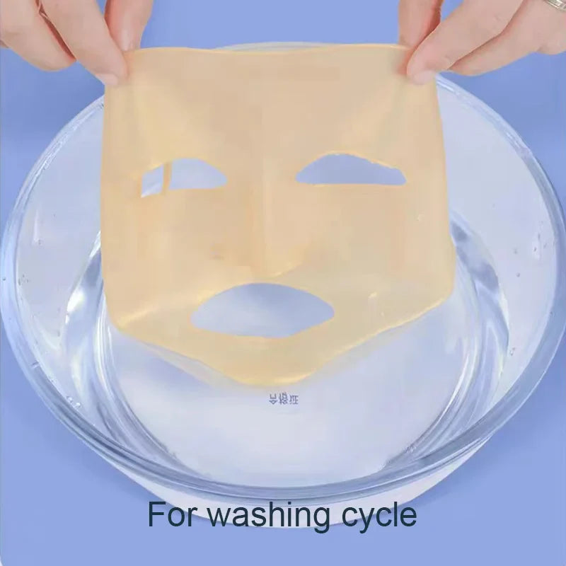 Reusable Silicone Mask Cover for Nourishing Skin - 3D Anti-Evaporation Face Sheet Mask Protective Case