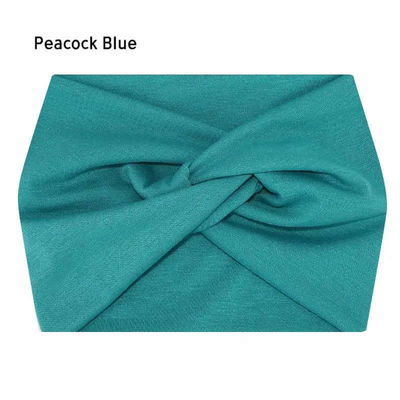 Wide Elastic Headband for Women – Yoga, Pilates, Running & Cycling Sweatband Hairband Turban Makeup Hair Hoop