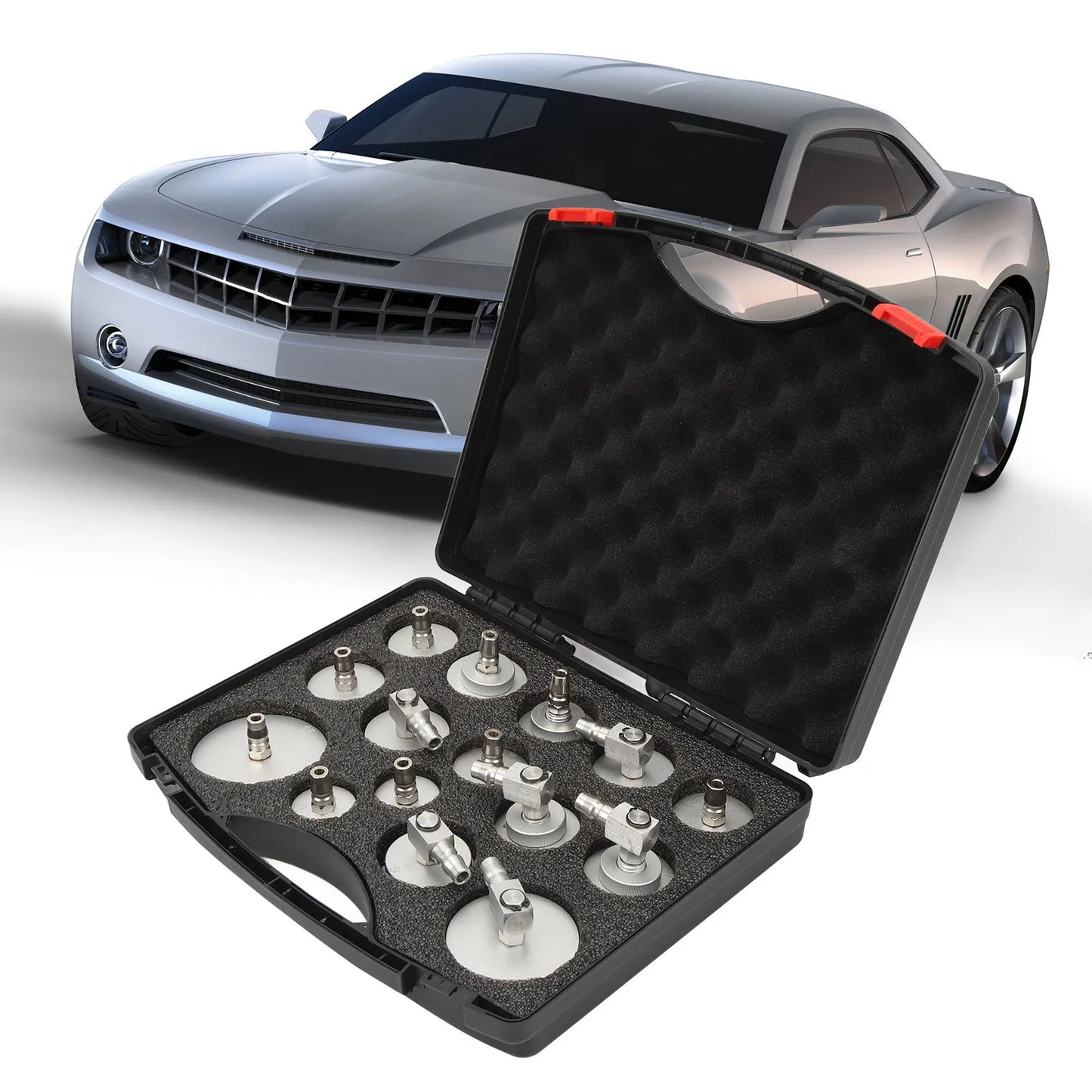 Master Cylinder Brake Bleeder Adapter Set — Aluminum Alloy, High-Accuracy Portable Tool for Automobiles