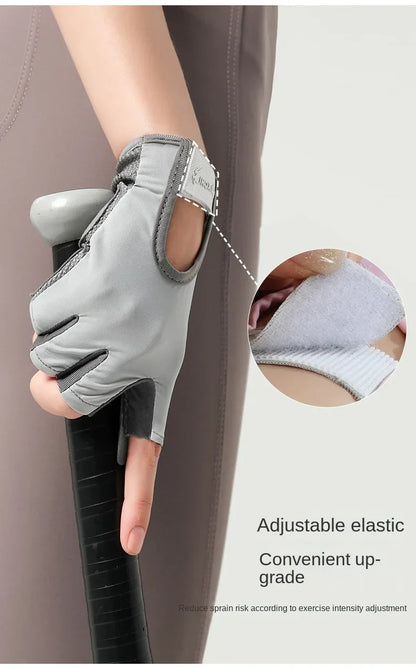 Women's Half Finger Sports Gloves – Anti-Slip, Shock-Absorbing, Breathable Fitness and Outdoor Gloves