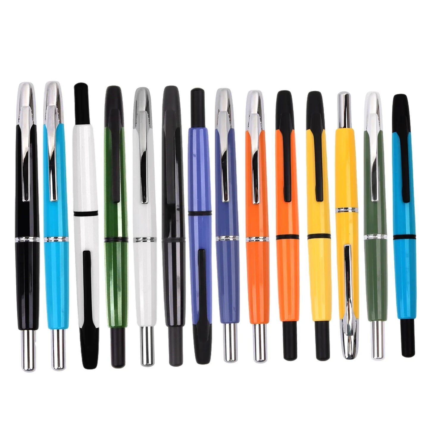 MAJOHN A2 Press Fountain Pen - Retractable EF Nib 0.4mm Resin Ink Pen with Converter, Lighter than A1, Perfect for Writing and Christmas Gift