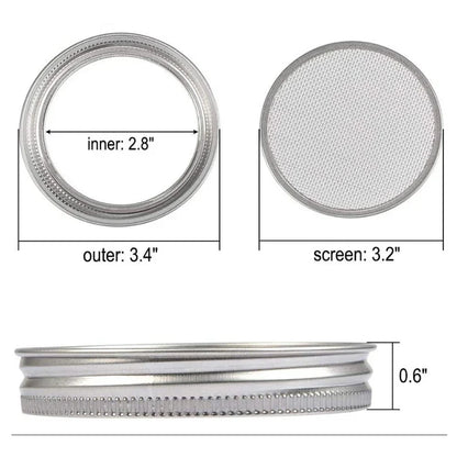 Seed Sprouting Kit - Stainless Steel Strainer Lid & Germination Stand for Mason Jar Growing