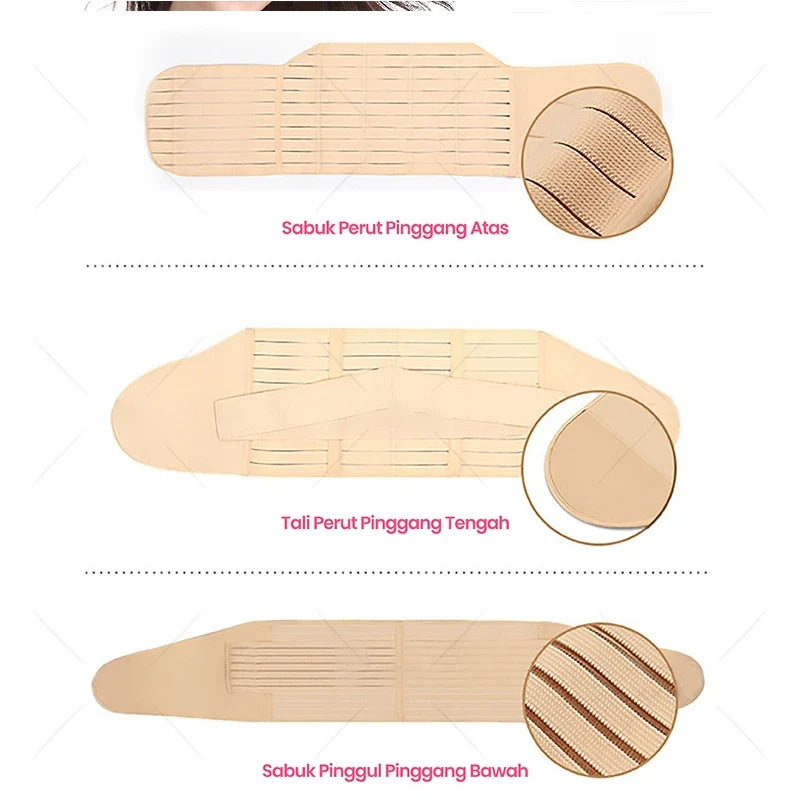 3 in 1 Corset Postpartum Belly Band - Tummy, Pelvis, and Waist Trainer Wrap for Pregnant Women, Recovery Bandage Body Shaper