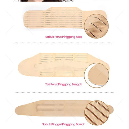3 in 1 Corset Postpartum Belly Band - Tummy, Pelvis, and Waist Trainer Wrap for Pregnant Women, Recovery Bandage Body Shaper