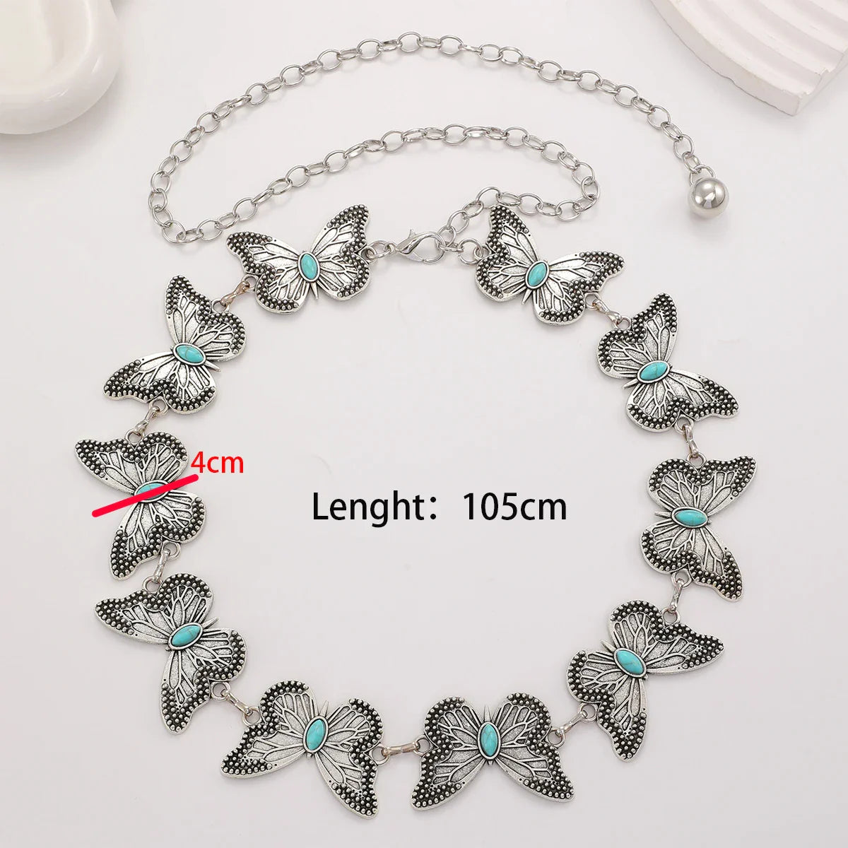 Designer Women’s Silver Waist Chain Belt – Retro Bohemian Ethnic Style for Skirts & Jeans