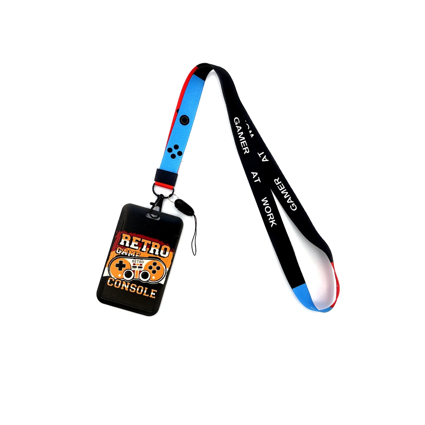 Gamer ID Card Holder Lanyard — Cool Credential Neck Strap & Badge Keychain for Men & Women