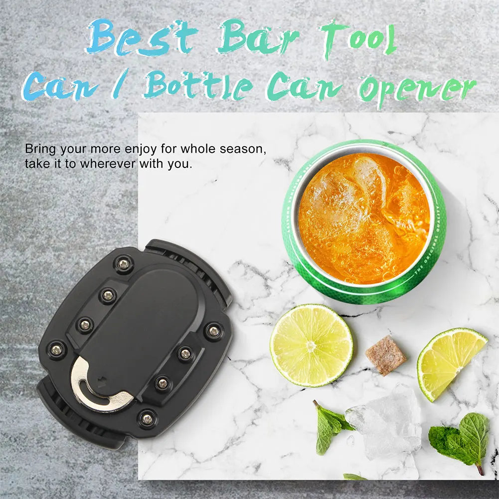 2-in-1 Stainless Steel Can Opener & Corkscrew – Portable Multifunction Bottle Opener for Beer & Drinks, 1/2 PCS