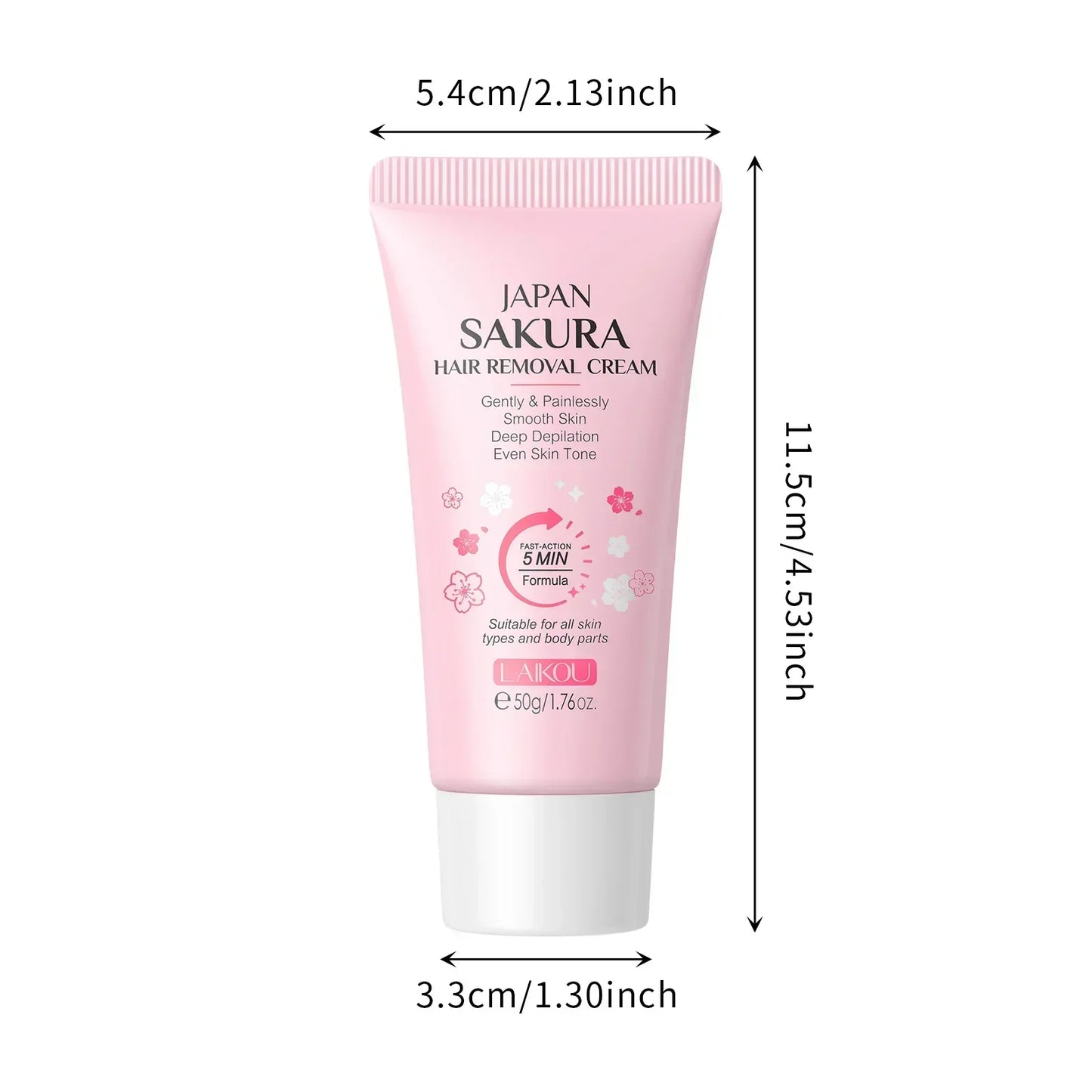 LAIKOU Hair Removal Cream 50g – Painless Epilator for Intimate Areas, Hair Growth Inhibitor, Body Care for Men & Women