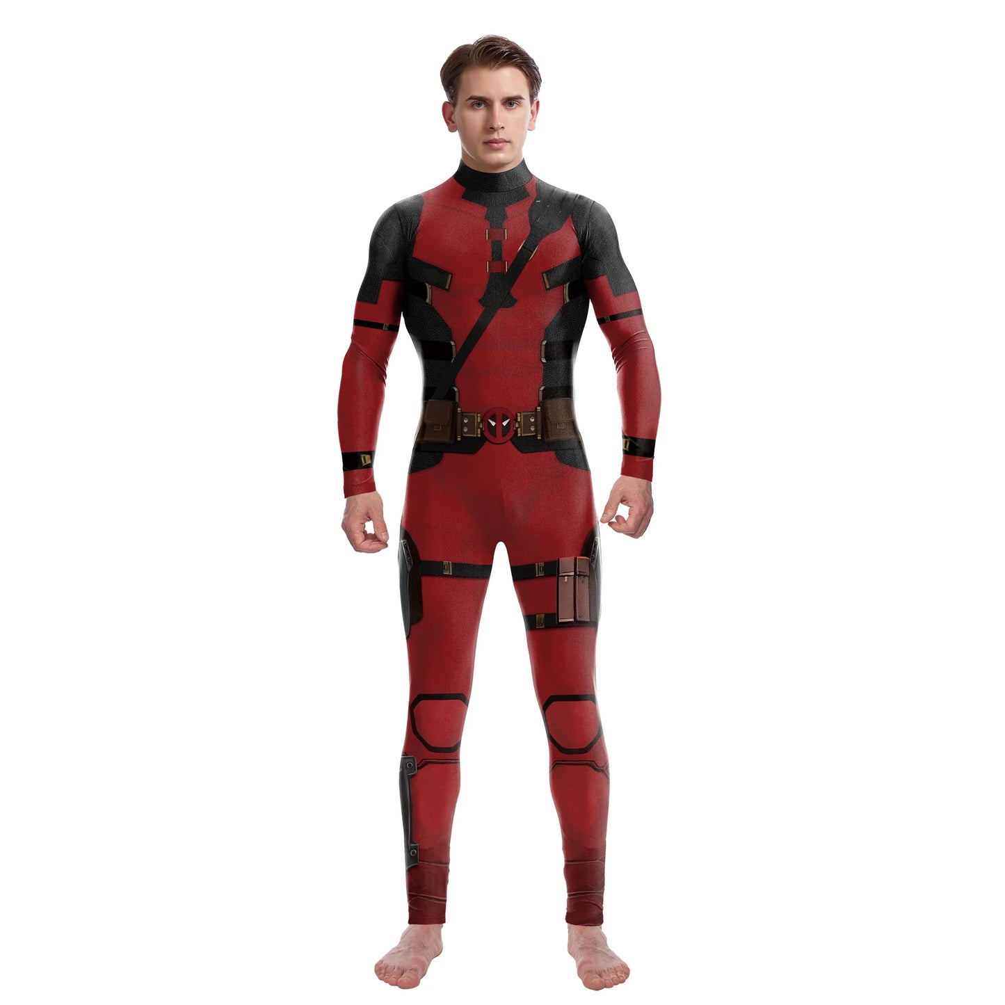 “You’re My Secret” Superhero Cosplay Costume – Deadpool & Wolverine Jumpsuit Bodysuit for Men, Halloween & Party